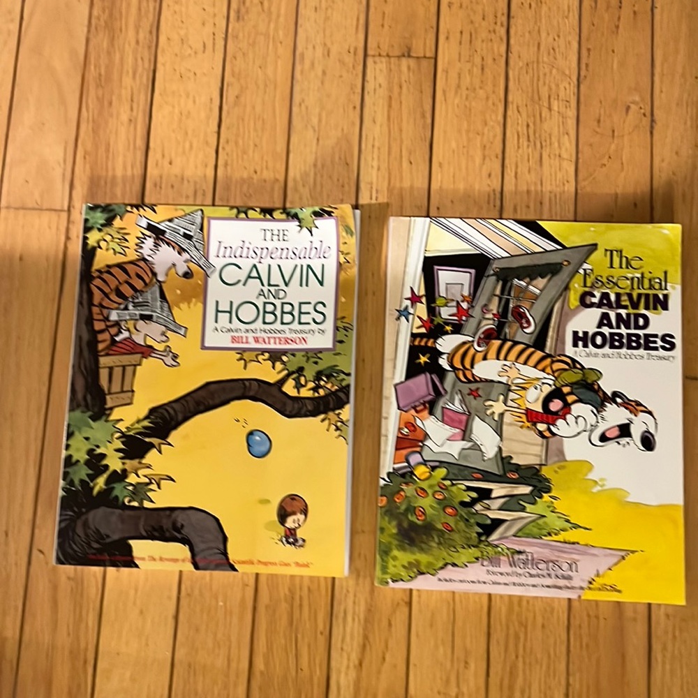 Calvin and Hobbes 8.5” x 11” Paperback Books (2)
